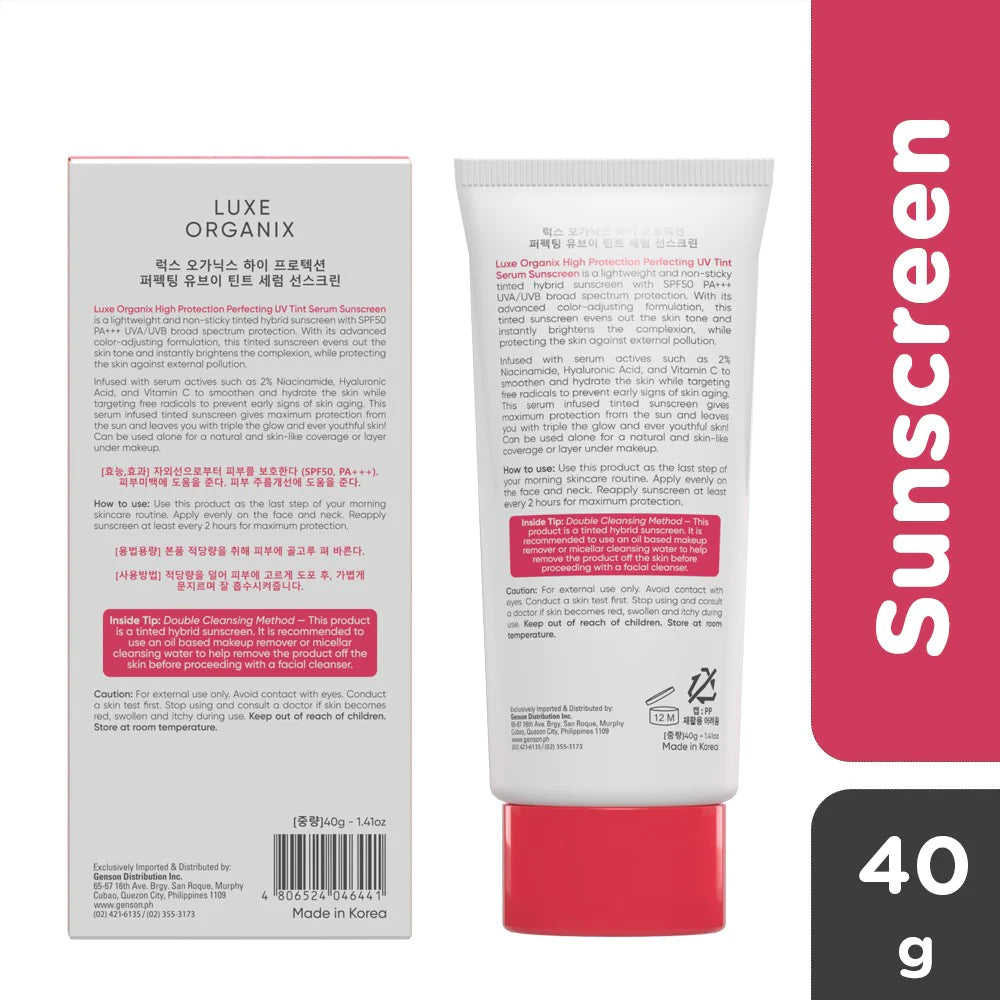 Luxe Organix High Protection Perfecting UV Tint Serum Sunscreen (40g)